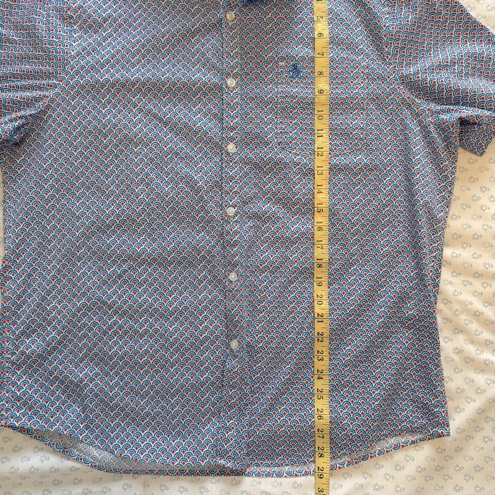 Original Penguin by Munsingwear Blue and Red Casual Button Down XL Shirt - Picture 3 of 8